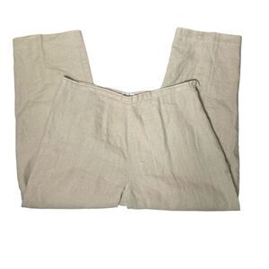 John Paul Richard Outfit Petite 100% Pure Linen Tan Pants Women's Size 10P